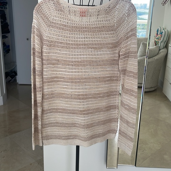 JOE FRESH CREAM OPEN KNIT OVERSIZED SWEATER - Picture 4 of 5